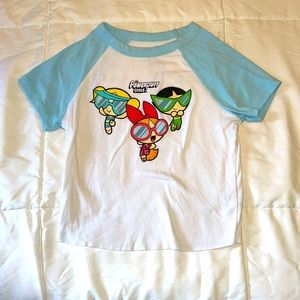 Powerpuff Girls Blue and white Crop top